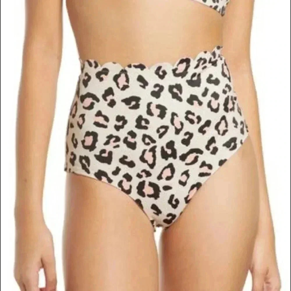 Chelsea28 Scallop High Waisted Swim Bottoms M